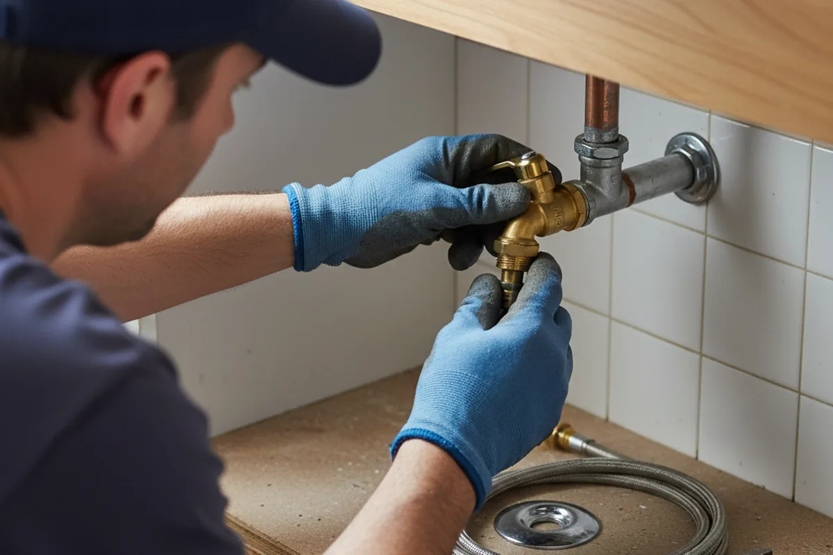Shutoff valve and fitting work during Faucet and Fixture Repair in Newberry